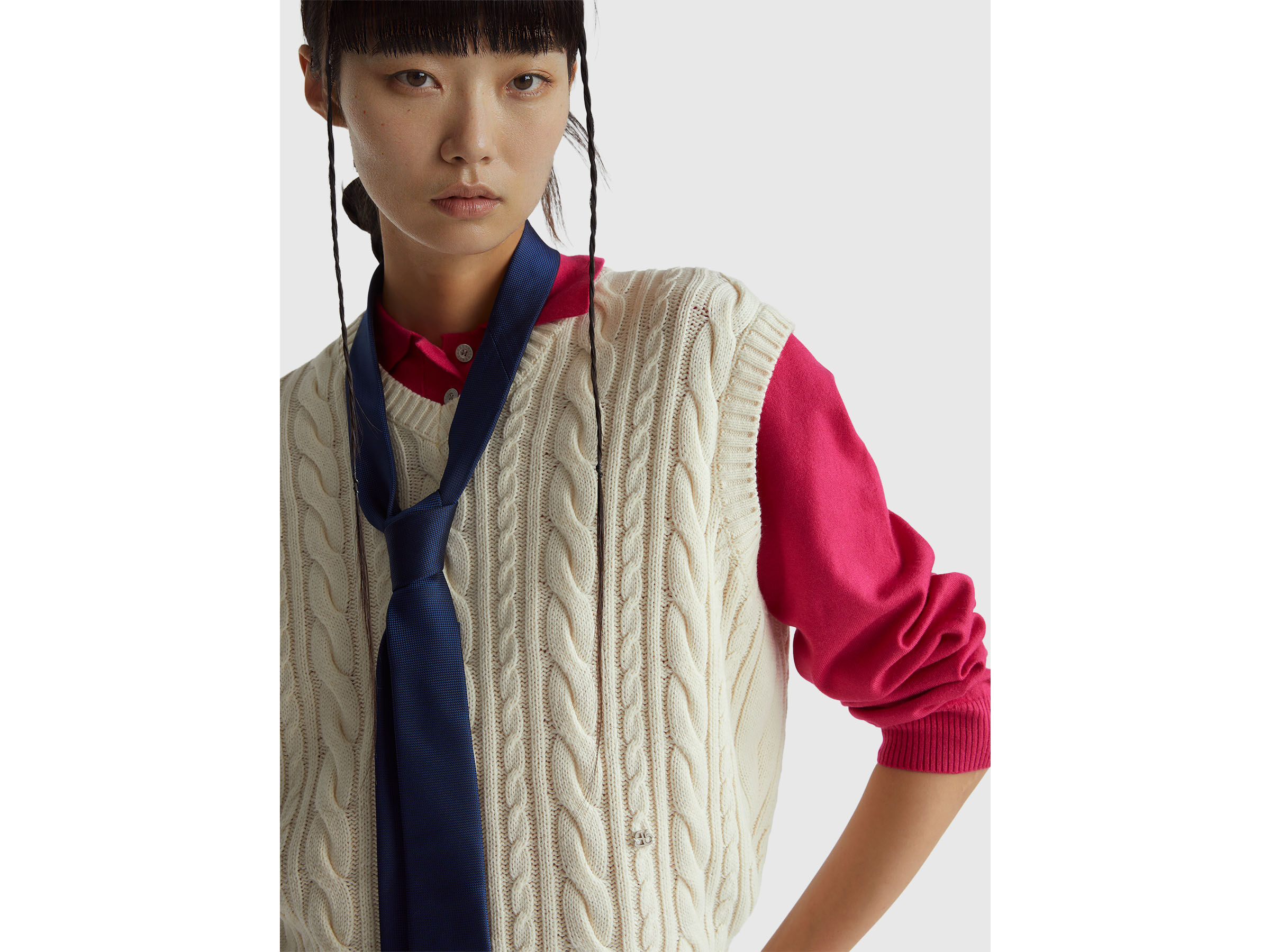 S/L V NECK SWEATER Women image number 4